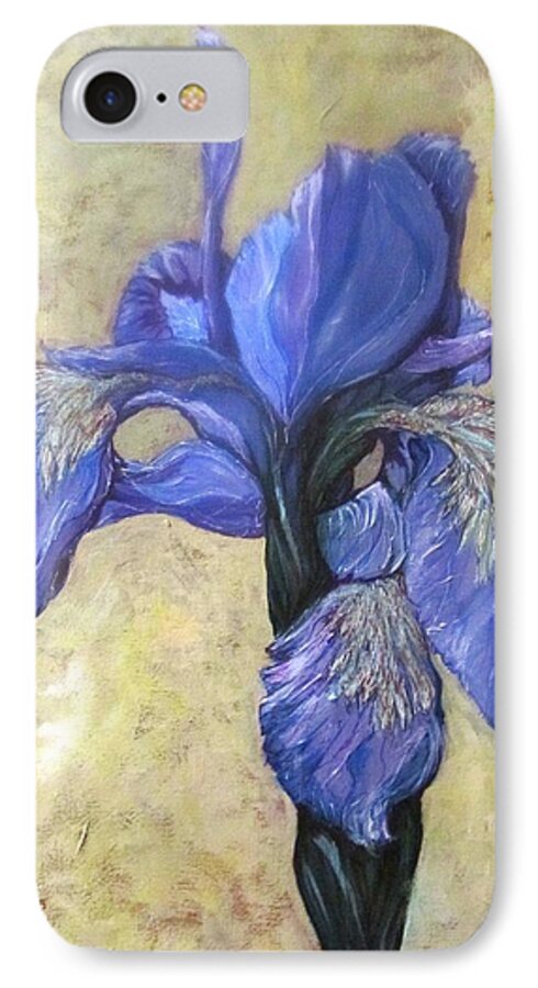 Flowers iPhone 8 Case featuring the painting Iris by Barbara O'Toole