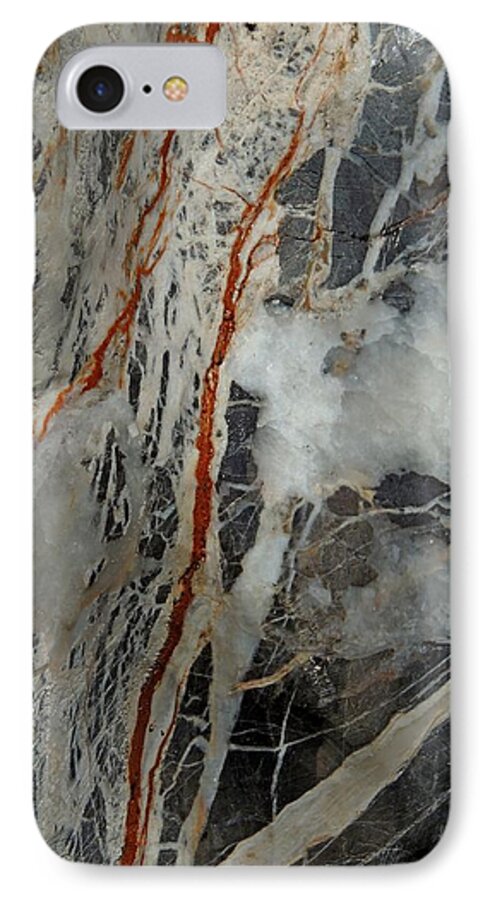 Stone Abstract iPhone 8 Case featuring the photograph Iron Veins. by Denise Clark