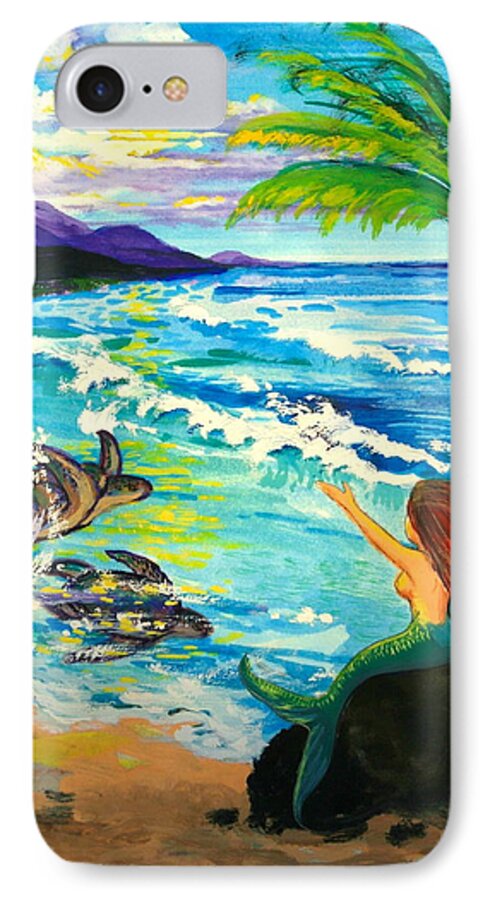 Maui iPhone 8 Case featuring the painting Island Sisters by Karon Melillo DeVega