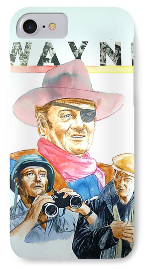 John Wayne iPhone 8 Case featuring the painting John Wayne by Bryan Bustard