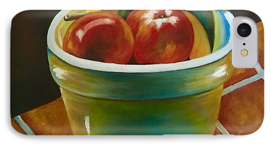 Fruit iPhone 8 Case featuring the painting Just Fruit Reflections by Susan Dehlinger