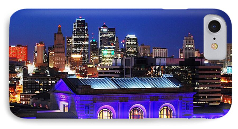 Kcmo iPhone 8 Case featuring the photograph Kansas City Skyline at Night by Matt Quest