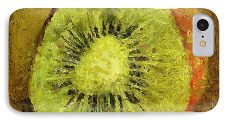 Kiwifruit iPhone 8 Case featuring the painting Kiwifruit by Dragica Micki Fortuna