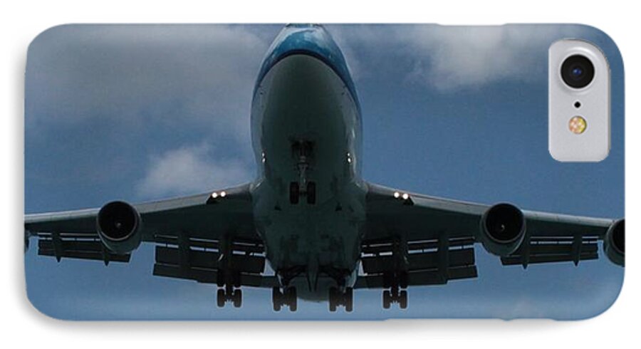 Klm iPhone 8 Case featuring the photograph KLM Boeing 747 by Christopher J Kirby