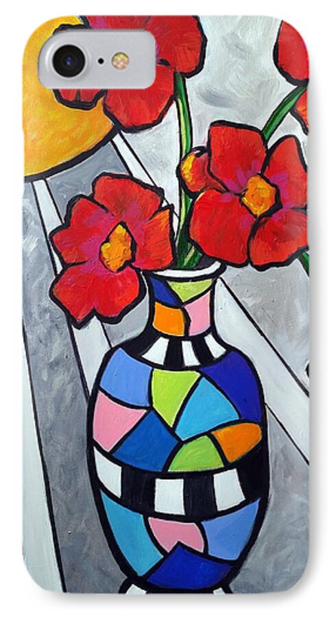 Flowers iPhone 8 Case featuring the painting Let the Sun Shine On by Rosie Sherman