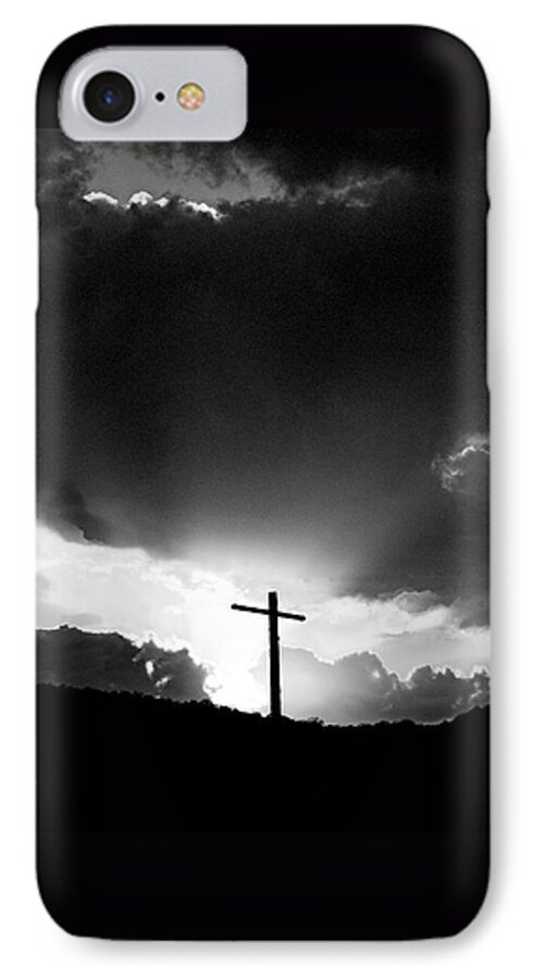 Cross iPhone 8 Case featuring the photograph Lighting Faith by Karen Musick