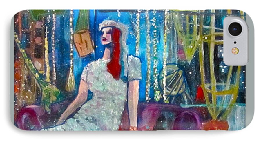 Mannequin iPhone 8 Case featuring the painting Lights by Barbara O'Toole
