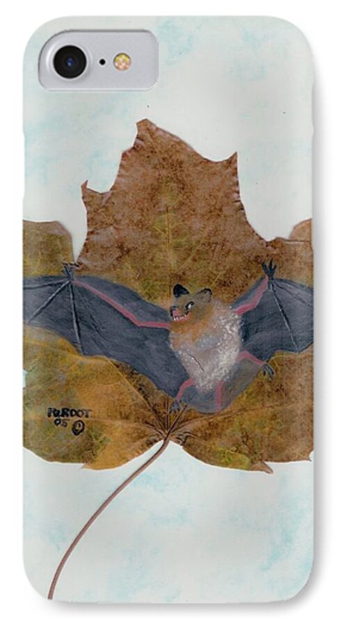 Wildlife iPhone 8 Case featuring the painting Little Brown Bat by Ralph Root