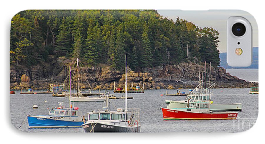 Lobster Boats iPhone 8 Case featuring the photograph Lobster Boats in Bar Harbor by Jack Schultz