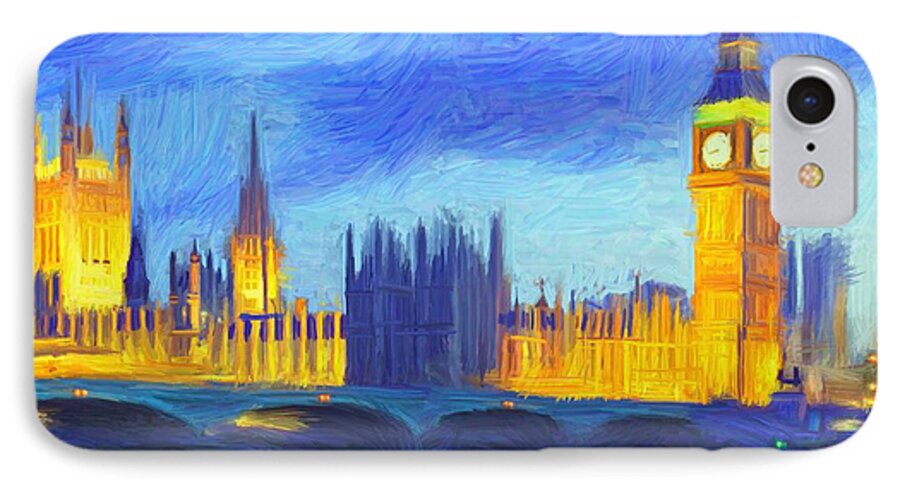 London iPhone 8 Case featuring the digital art London 1 by Caito Junqueira