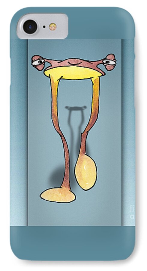 Art iPhone 8 Case featuring the digital art Long Tall Shadow by Uncle J's Monsters