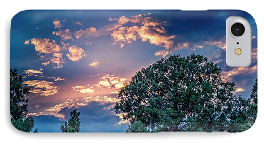 Sunset iPhone 8 Case featuring the photograph Looking West At Sunset by Gene Parks