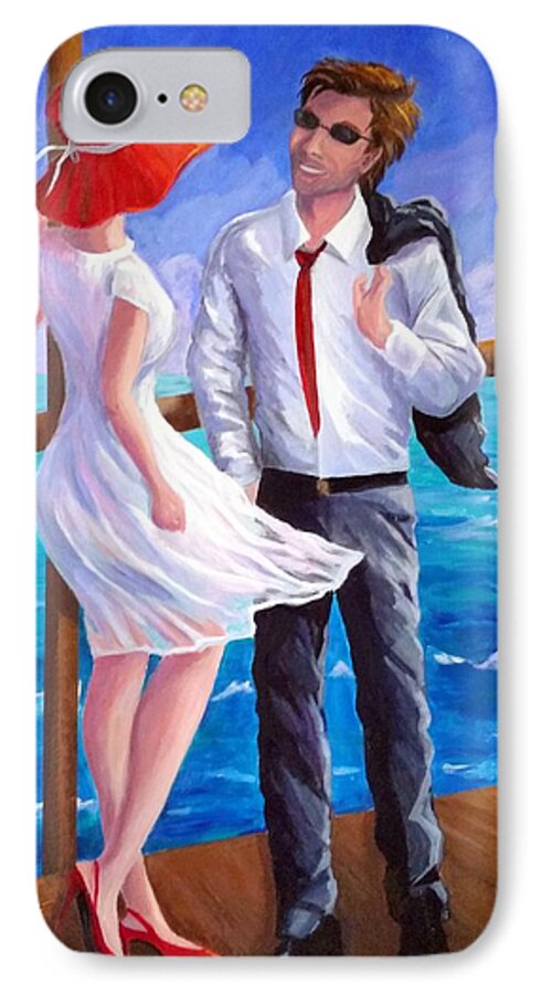 Romance iPhone 8 Case featuring the painting Love is in the Air by Rosie Sherman