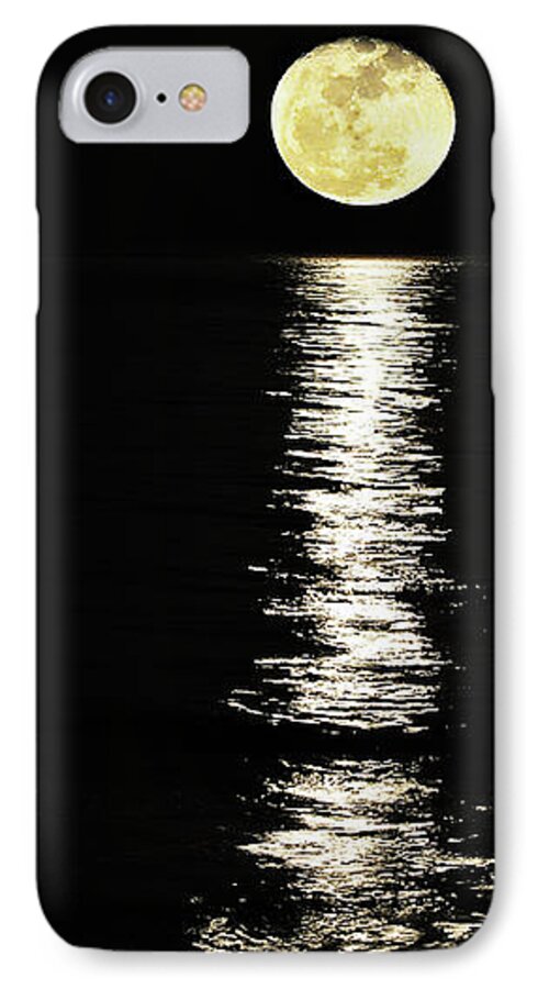 Moon Reflection iPhone 8 Case featuring the photograph Lunar Lane by Al Powell Photography USA