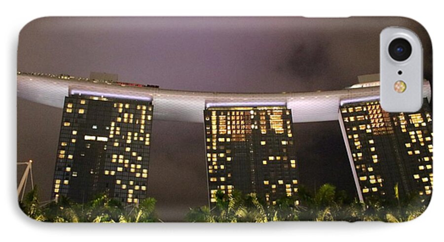 Singapore iPhone 8 Case featuring the photograph Marina Bay Sands by Diane Height