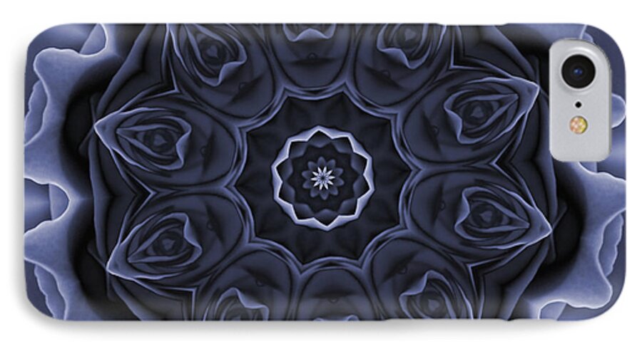 Flower iPhone 8 Case featuring the digital art Mauve Rose Mandala by Julia Underwood