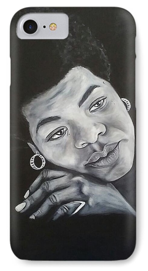 Maya Angelou iPhone 8 Case featuring the painting Maya by Jenny Pickens