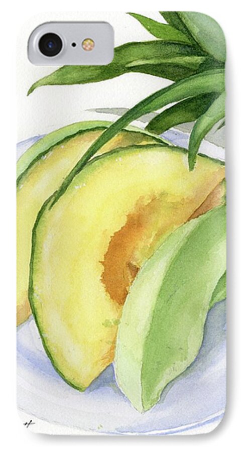 Melon iPhone 8 Case featuring the painting Melon Color Baby by Marsha Elliott