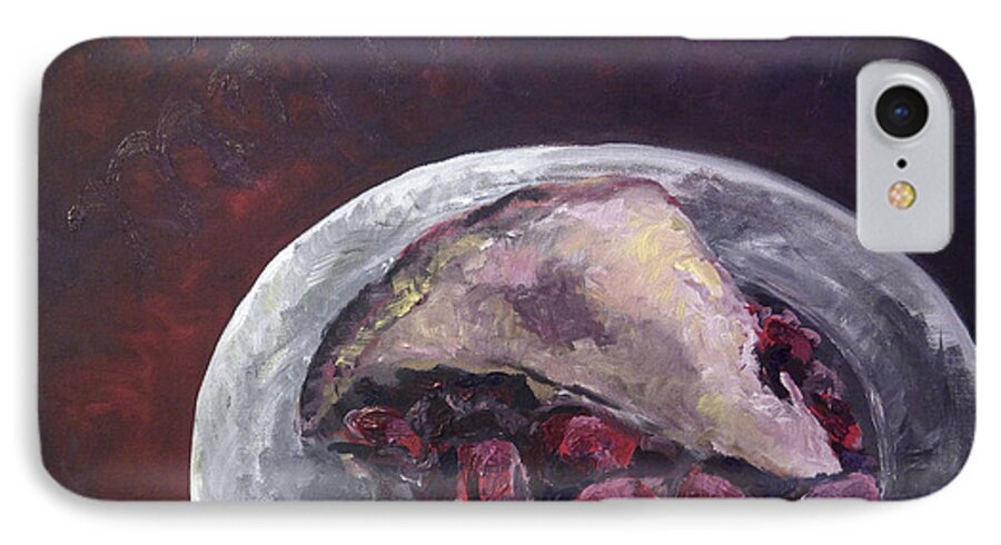 Pie iPhone 8 Case featuring the painting ...mmm Pie by Joseph A Langley