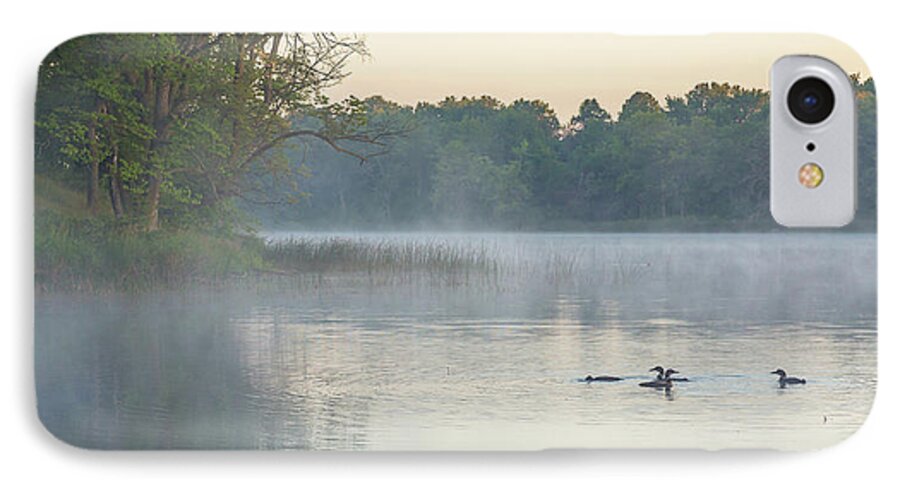 Loons iPhone 8 Case featuring the photograph Morning Gathering by Penny Meyers