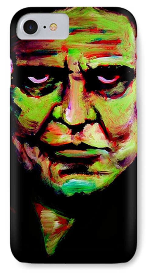 Portrait iPhone 8 Case featuring the painting Mr. Cash by Jason Reinhardt