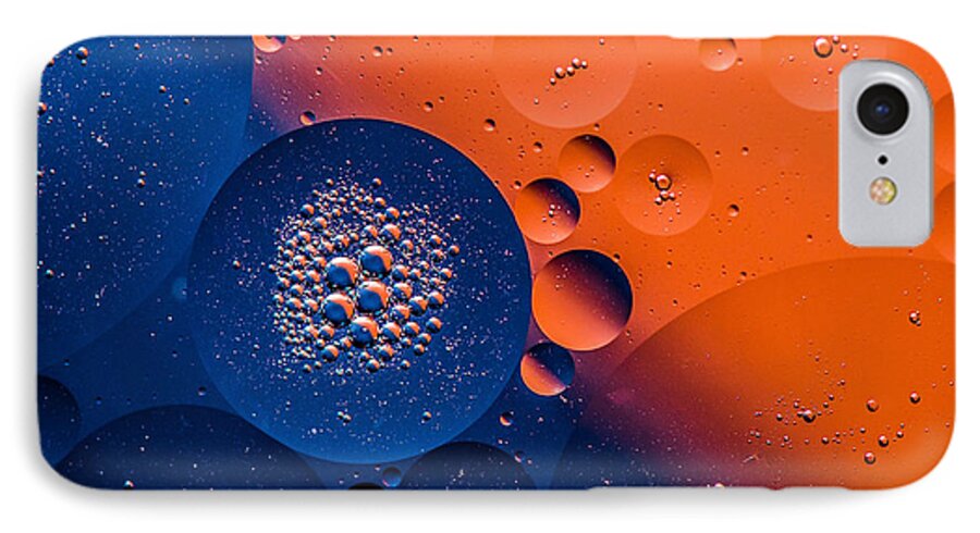 Oil And Water Image Macro Closeup Abstract Space Bruce Pritchett Photography iPhone 8 Case featuring the photograph Nebula by Bruce Pritchett