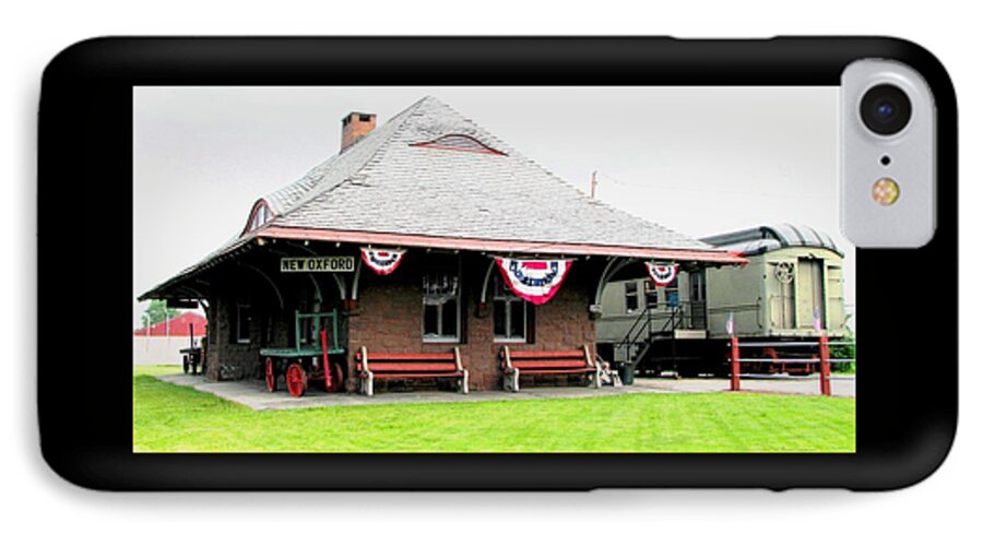 New Oxford iPhone 8 Case featuring the photograph New Oxford Pennsylvania Train Station by Angela Davies