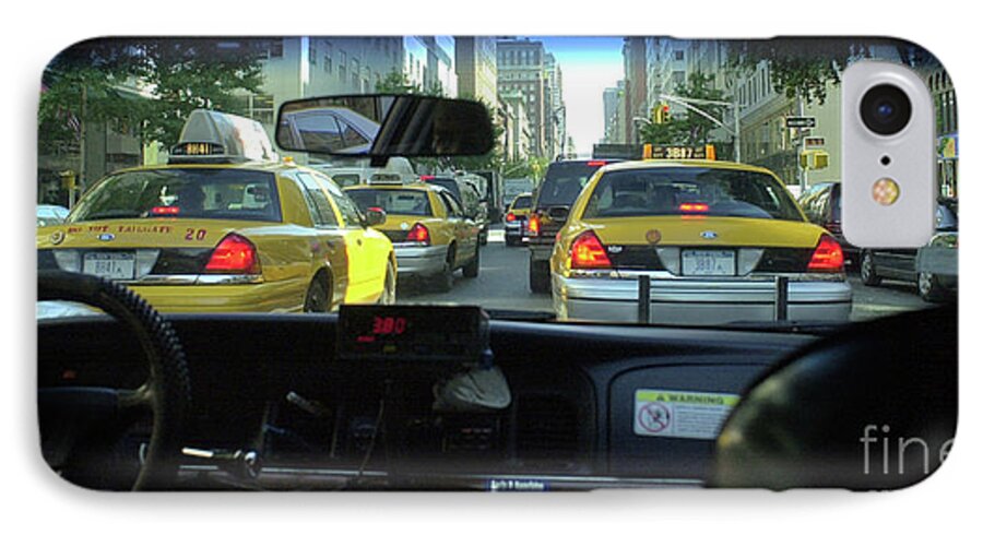 New York City iPhone 8 Case featuring the photograph New York City Cab Ride by Larry Mulvehill