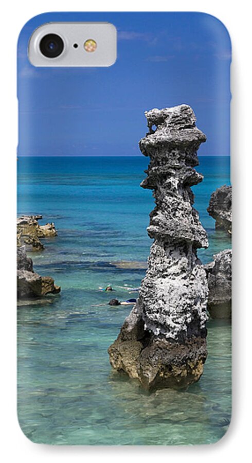 Tobacco Bay iPhone 8 Case featuring the photograph Ocean Rock Formations by Sally Weigand