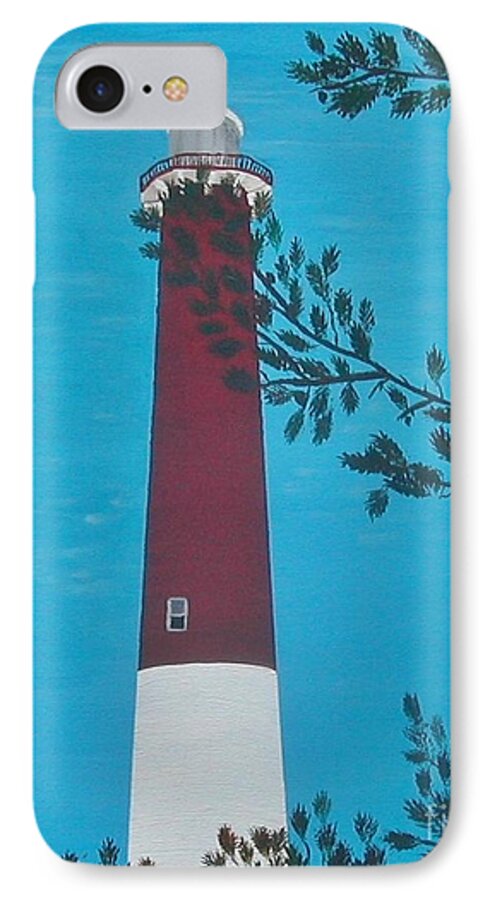Lighthouse iPhone 8 Case featuring the painting Old Barney by Lori Jacobus-Crawford