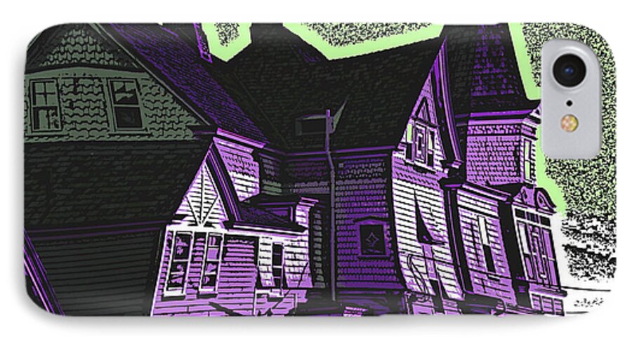 House iPhone 8 Case featuring the painting Old Meets New by Robert Henne