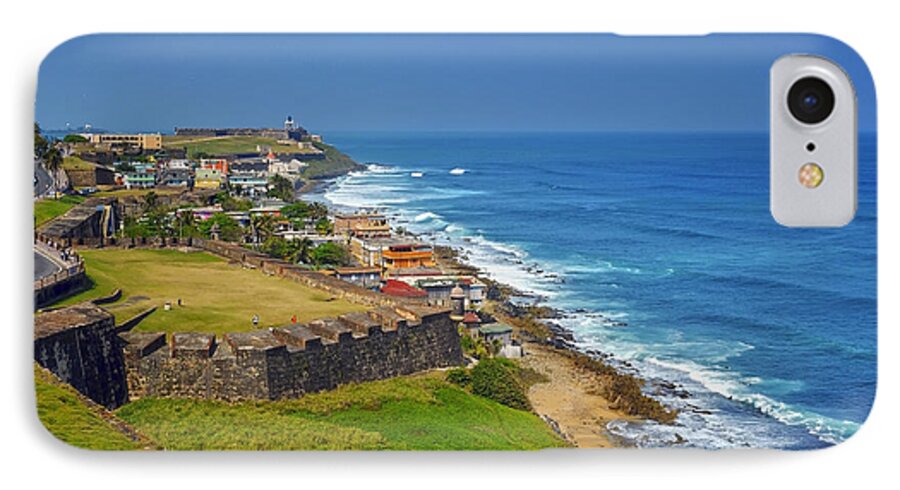 Ocean iPhone 8 Case featuring the photograph Old San Juan Coastline by Stephen Anderson