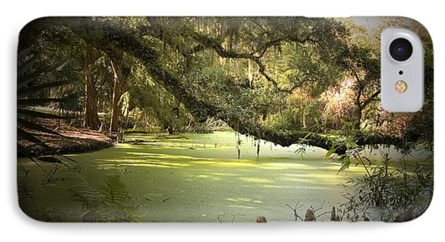 Swamp iPhone 8 Case featuring the photograph On Swamp's Edge by Scott Pellegrin