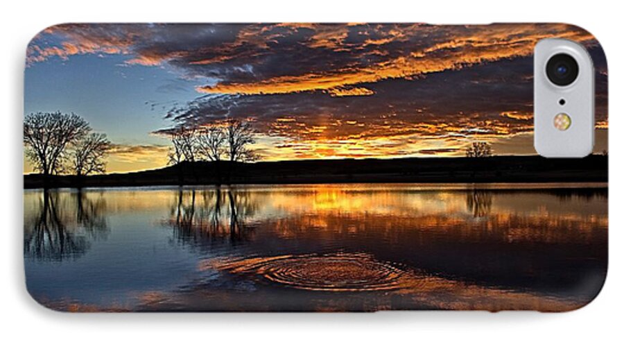 Sunrise iPhone 8 Case featuring the photograph One Fish Jumps by Fiskr Larsen