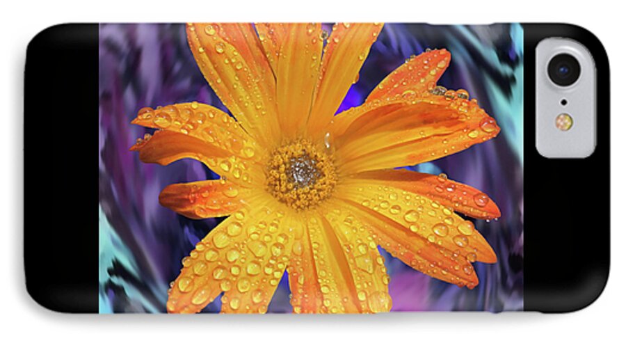 Daisy iPhone 8 Case featuring the photograph Orange Daisy Swirl by Alison Stein
