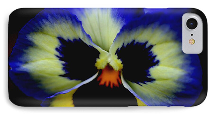 Flower iPhone 8 Case featuring the photograph Pansy Face by Smilin Eyes Treasures