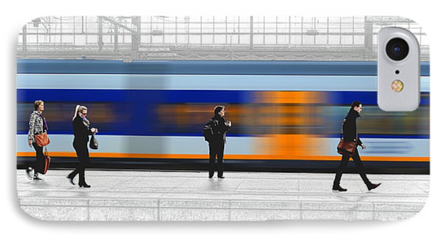 Station iPhone 8 Case featuring the photograph Passing Train by Pedro L Gili