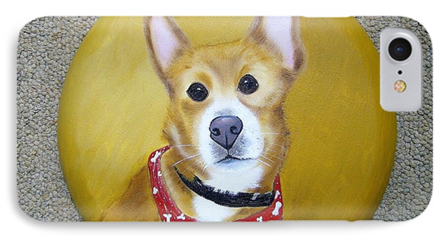 Dog iPhone 8 Case featuring the painting Patti's Grand-dog by Debra Campbell