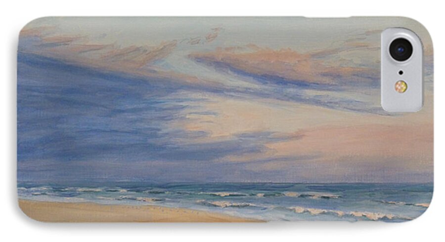 Seascape iPhone 8 Case featuring the painting Peaceful by Joe Bergholm