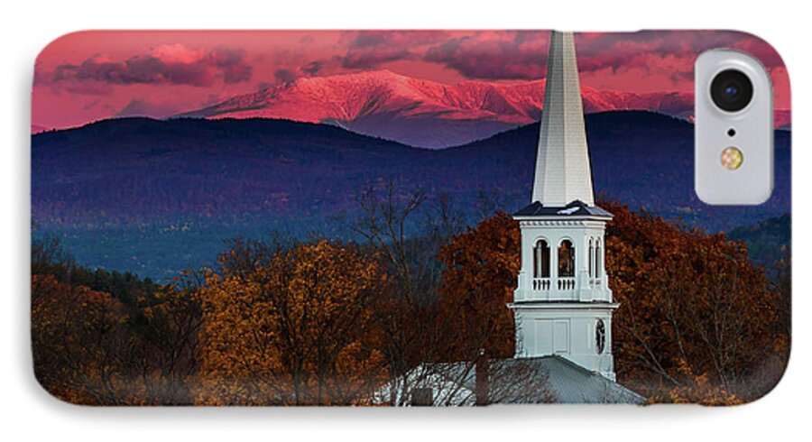 Vermont iPhone 8 Case featuring the photograph Peacham and White Mtn Sunset by Tim Kirchoff