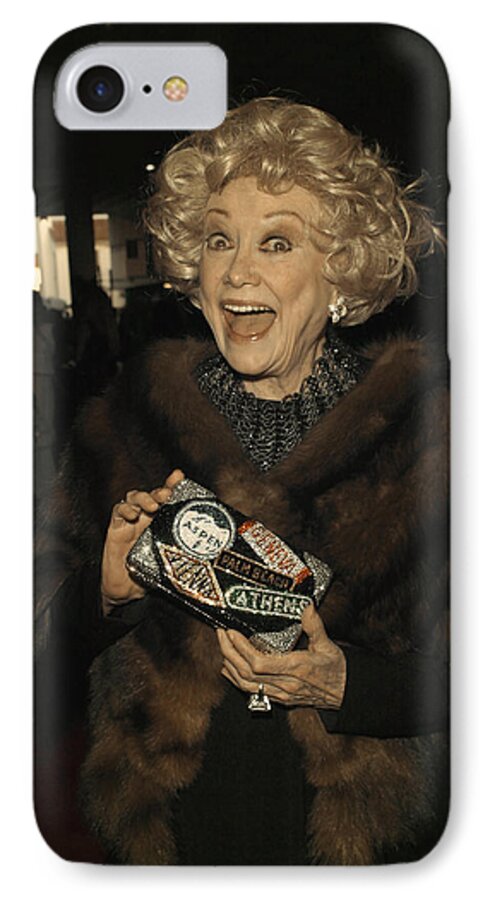 Gala iPhone 8 Case featuring the photograph Phyllis Diller by Nina Prommer