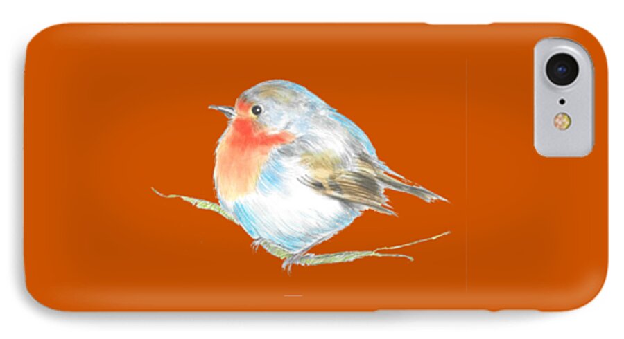 Birds iPhone 8 Case featuring the painting Plump is Good #1 by Herb Strobino