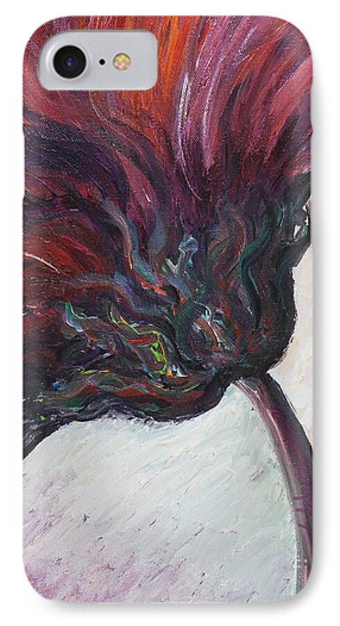Purple iPhone 8 Case featuring the painting Power of Purple by Nadine Rippelmeyer