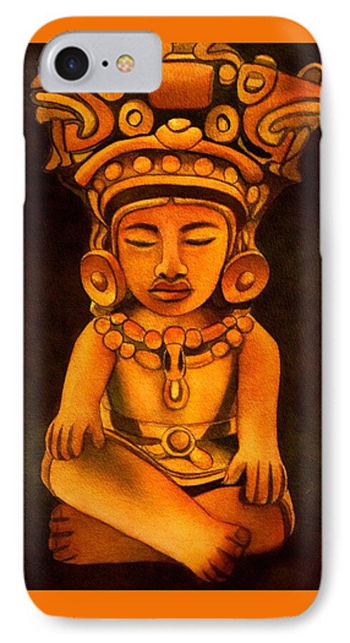 Mexico iPhone 8 Case featuring the painting PreColumbian Series #2 by Susan Santiago