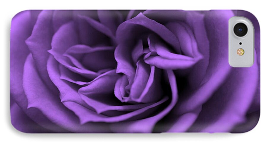 Rose iPhone 8 Case featuring the digital art Purple bliss by Teri Schuster