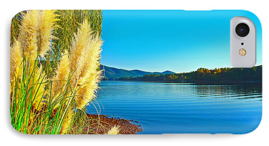 Ravenna Grass iPhone 8 Case featuring the photograph Ravenna Grass Smith Mountain Lake by The James Roney Collection