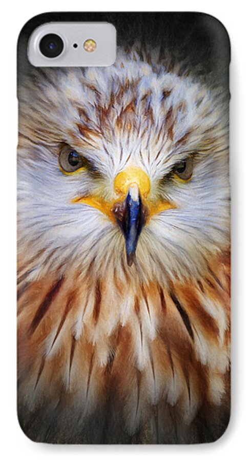 Red iPhone 8 Case featuring the digital art Red Kite by Ian Merton