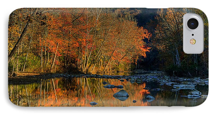 Ponca iPhone 8 Case featuring the photograph River Reflection Buffalo National River at Ponca by Michael Dougherty