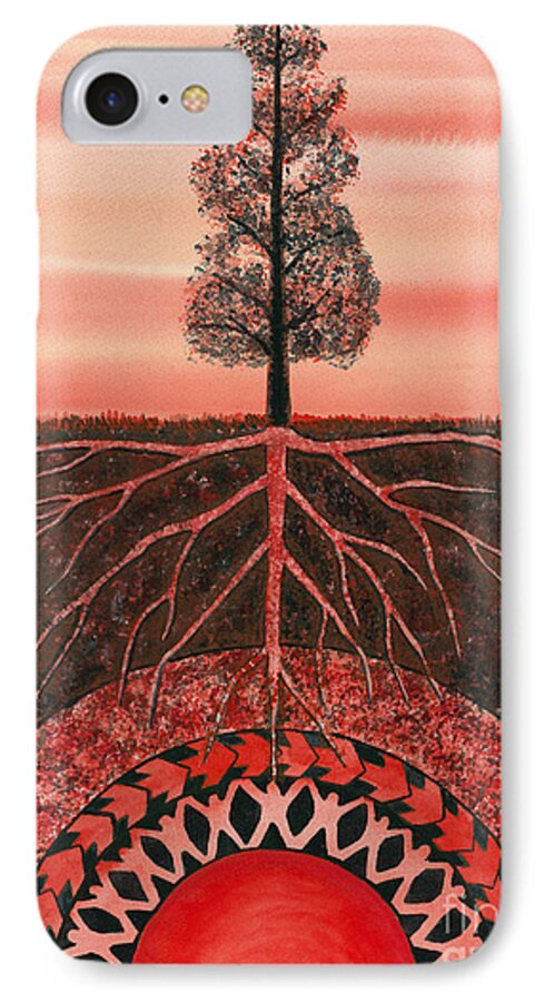 Chakra iPhone 8 Case featuring the painting Root Chakra by Catherine G McElroy