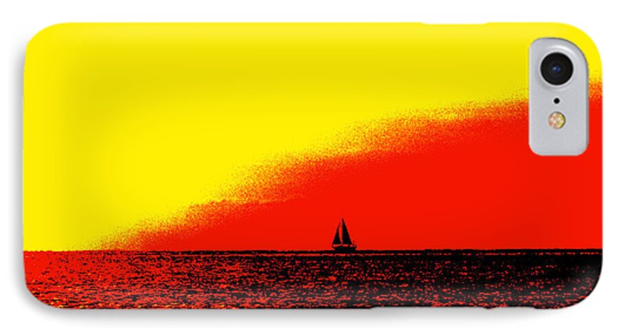 Sailboat iPhone 8 Case featuring the photograph Sailboat Horizon Poster by Lawrence S Richardson Jr